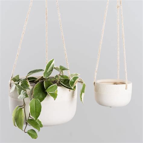 Garden planters & outdoor plant pots. . Hanging planter with drainage